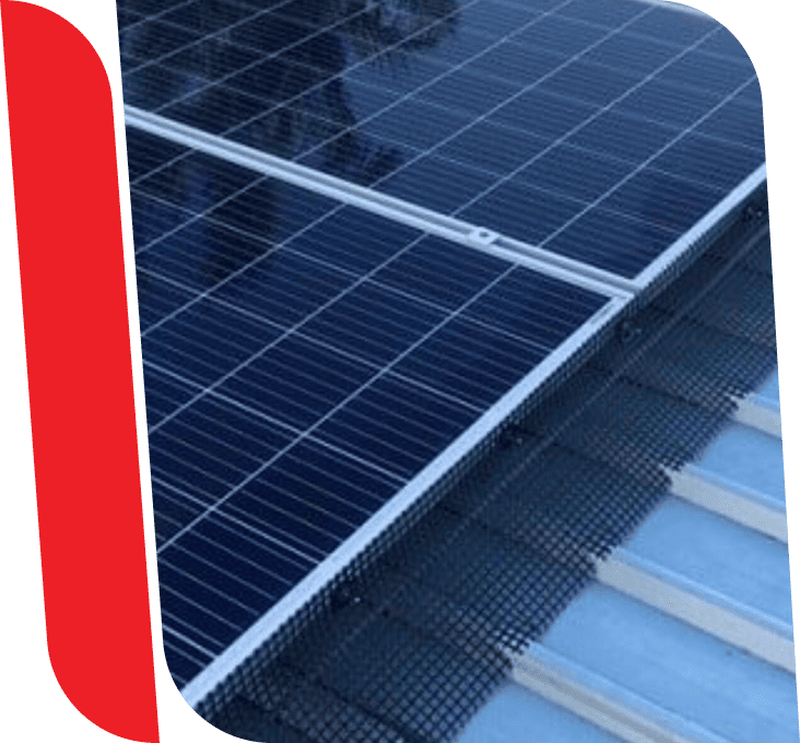 Solar panel mesh installation